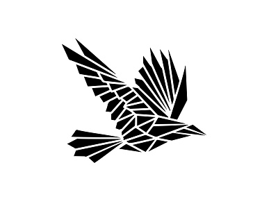 Geometric Raven abstract bird crow eagle geometric glass hawk logo raven raven logo