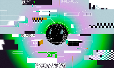 Functional Programming 101 code connection developer editorial illustration internet open source programming texture world