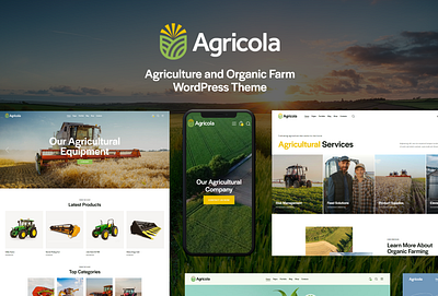 Agricola - Agriculture and Organic Farm WordPress Theme design illustration logo web design web development webdesign woocommerce wordpress wordpress theme wordpress themes