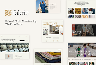 Fabric - Fashion & Textile Manufacturing WordPress Theme design illustration web design web development webdesign woocommerce wordpress wordpress theme wordpress themes