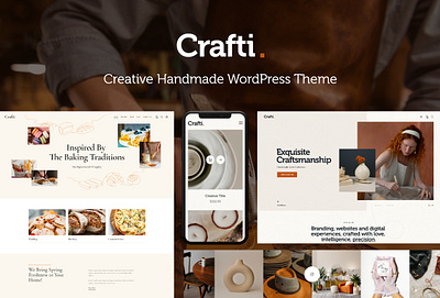 Crafti - Creative Handmade WordPress Theme design illustration logo web design web development webdesign woocommerce wordpress wordpress theme wordpress themes