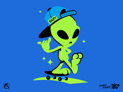 Believe! alien alien skateboarding character design graphics illustration skateboarding t shirt design tee design vector vector design