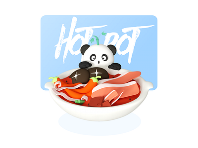 Welcome to Chengdu 3d animal c4d chengdu china cute icon illustration panda