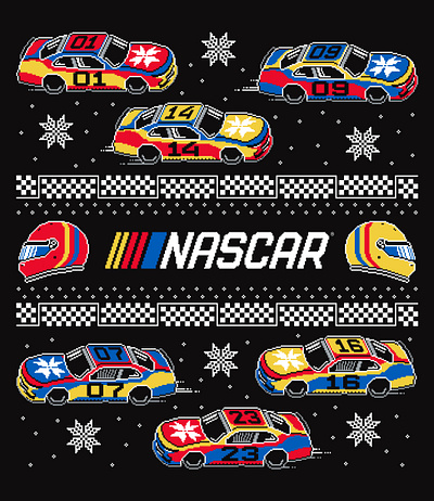 Nascar Holiday Sweater Concept branding design graphic design illustration logo typography vector