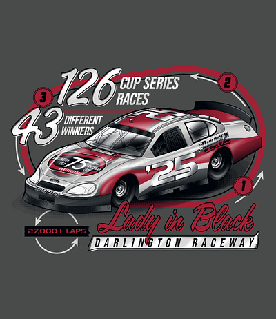 Darlington Raceway 75th Anniv Concepts branding design graphic design illustration logo typography vector