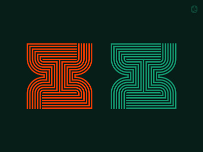 Mayan I ancient garden hourglass icon illusion labyrinth letter i line art logo map mayan maze mexican monograma passage path symbol temple time typography