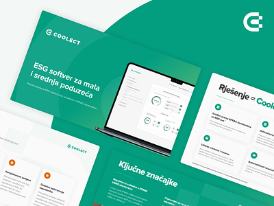 Pitch deck presentation - Coolect design graphic design green design green energy green gradient green pitch green presentation pitch pitch deck powerpoint presentation presentation deck screens