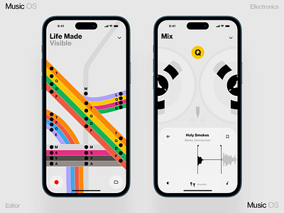 Music Mix dashboard design homepage illustration interface ios iphone mobile news ui