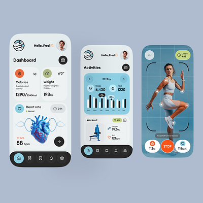 Healthcare service - Mobile app app app design clinic doctor fitness health healthcare medical medicine mobile app mobile app design mobile design mobile ui wellness
