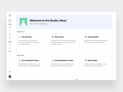 MR AI Platform Prototype ai chatbot design market research ui ux