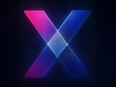 36 Days of Type - X 36daysoftype 36daysoftype x branding design glass illustration lettering logo modern sleek texture type typography ui x