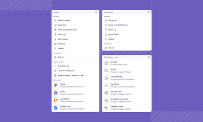 Menu context - collection