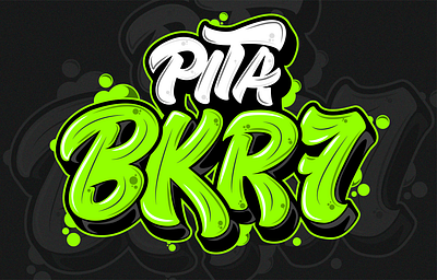 Pita BKR7 Lettering branding clothing design graphic design hand lettering lettering logo vector