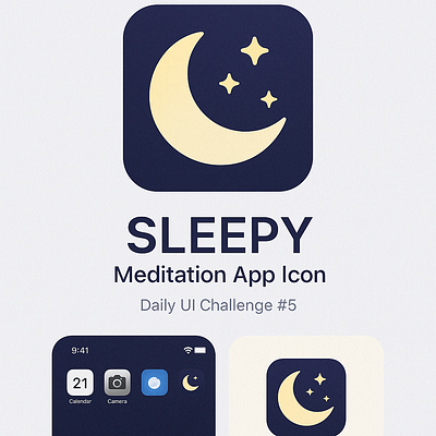 Meditation App Icon - Daily UI #005 appicon dailyui dribbble figmadesign meditation sleepapp uiux