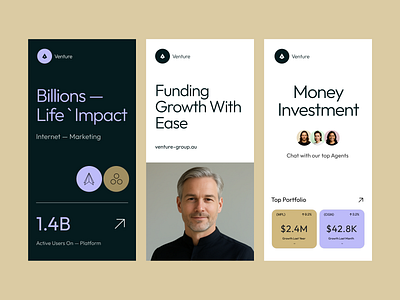 Venture Capital - Mobile App (Story) angel angel investor app design app ui b2b bitcoin capital capital funding fund raise funding investment investor mobile app mobile app design mobile app development payment pitch deck raise fund vc