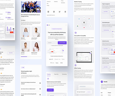 Zoowie - SaaS Time Tracker Mobile Responsive agency animation design development figma framer landing page landing page template nocode nocode development saas saas dashboard saas landing page shopify time tracker ui ui kit uipaste webflow website theme