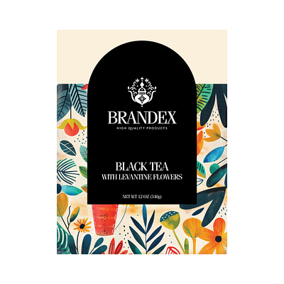 Brandex Black Tea with Levantine Flowers floral delight