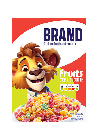 Fruits Brand Cereal Packaging – Healthy Breakfast for Kids cereal product branding