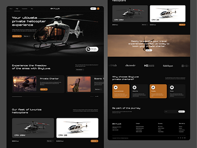 Luxury Helicopter Booking – Premium UX for Elite Travelers booking charter dailyui dribbble elite figma helicopter interface landingpage luxury modernwebsite privatejet responsive travel uidesign uiux uxdesign webdesign website