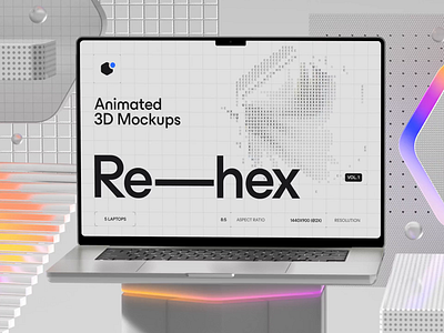 Rehex Vol.1 – Animated 3D Mockups 3d 3d animation 3d mockup 3d render after effects animation asset clean device laptop macbook mockup motion graphics template ui ui8 web
