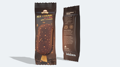 Ice Cream Stick Packaging Template business cream design food ice icecream illustration pack packaging