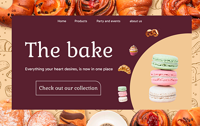 The Bake, bakery landing page animation bakery brand identity branding design graphic design illustration landing page logo saas store ui ux website design