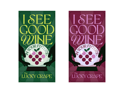 The Lucky Grape branding crystal ball future grapes wine