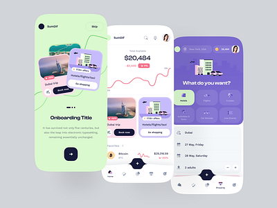 Travel & Spending Tracker App app app design booking crypto mobile app mobile design mobile ui travel travel app trip