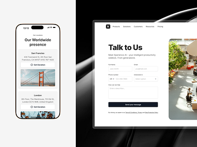Contact us - Xperience ui kit design graphic design ui ux web