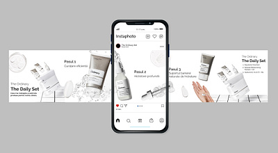 Carousel social media posts for skincare brand branding carousel facebook graphic design illustrator instagram media mockup posts social story