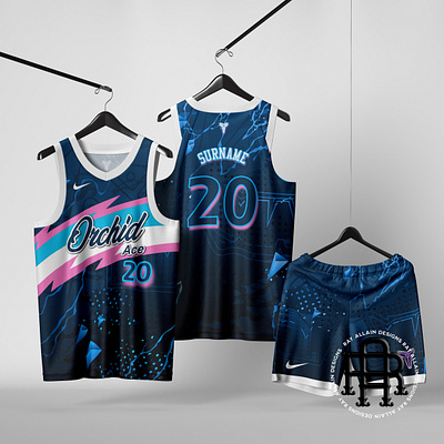Orchid Ace Jersey Design/Mock Up By: Ray Allain D. branding graphic design