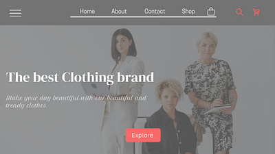 Clothing brand desktop prototype advertising branding canva template clothing clothing brand creative design desktop prototype graphic design landing page professional promotion template webdesign website