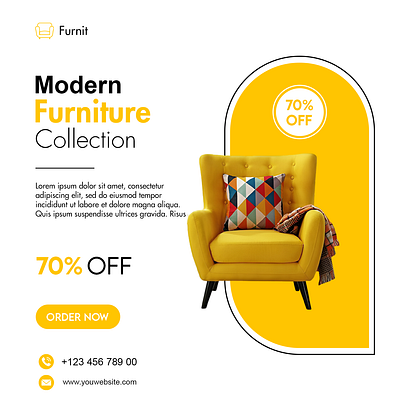 Modern Furniture Poster Design | Creative Social Media Visuals branding chair design chair poster creative direction design flyer flyer design furnituredesign graphic design instagram post post poster poster design posterdesign social media post