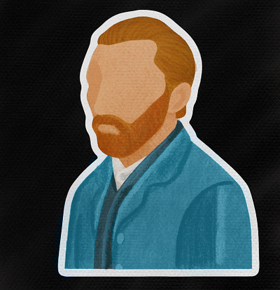 Van Gogh design digital digital art digitalart graphic design illustration minimal procreate vector