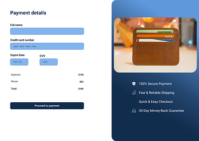 Payment details example idea page payment shop ui uiux