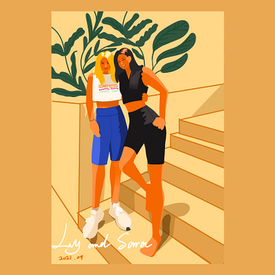 my friend design friends illustration people photo picture woman
